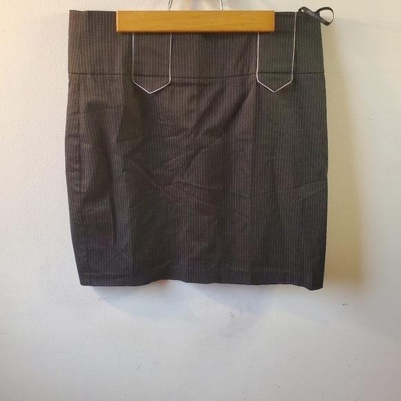 3/$15 RamPage Stripes Black and White Pencil Skirt Junior Size 13 Small - Picture 7 of 15